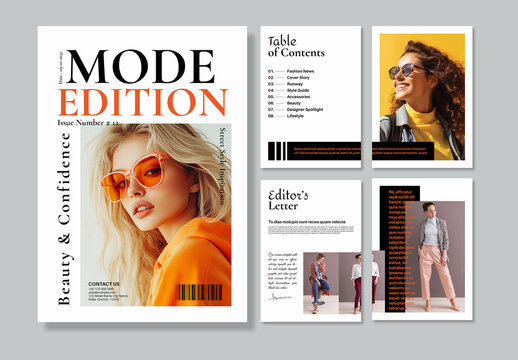Fashion Magazine Design Layout