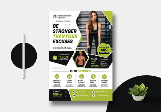 Fitness Flyer Template Layout