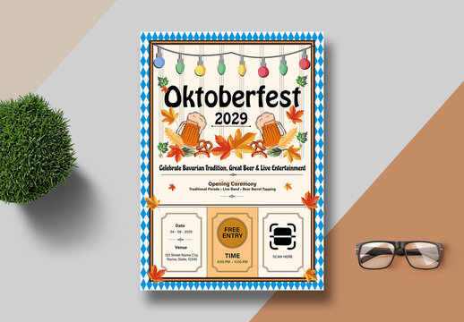 Oktoberfest Event Flyer Template Layout