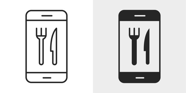 Digital Restaurant Icon represents technology-enabled restaurant services and ordering.