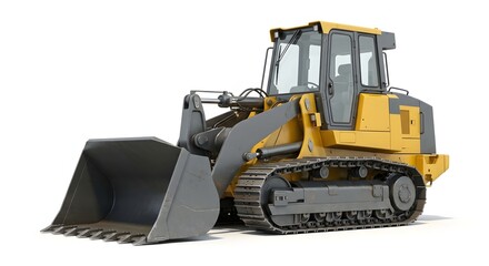 Fototapeta premium Crawler Loader Isolated on White Background