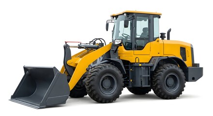 Fototapeta premium Compact Wheel Loader Isolated on White Background