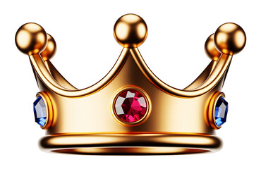 Obraz premium Luxury Golden Royal Crown Vector With Gemstones For Kingdom And Fantasy Design
