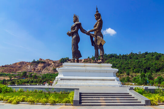 The Preah Thong and Neang Neak statue symbolises the birth of Khmer land, culture, traditions and civilisation of Cambodia. Located at the Bet Trang Commune in the city Prey Nob Distric,Sihanoukville