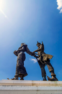 The Preah Thong and Neang Neak statue symbolises the birth of Khmer land, culture, traditions and civilisation of Cambodia. Located at the Bet Trang Commune in the city Prey Nob Distric,Sihanoukville