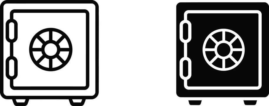 Security safe box icons vector illustration