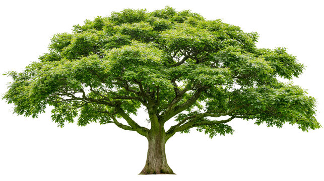 Large deciduous tree with lush green foliage and thick trunk