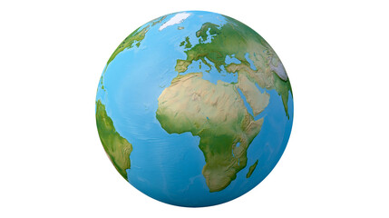 Planet Earth globe showing continents Africa Europe Asia © Carmen