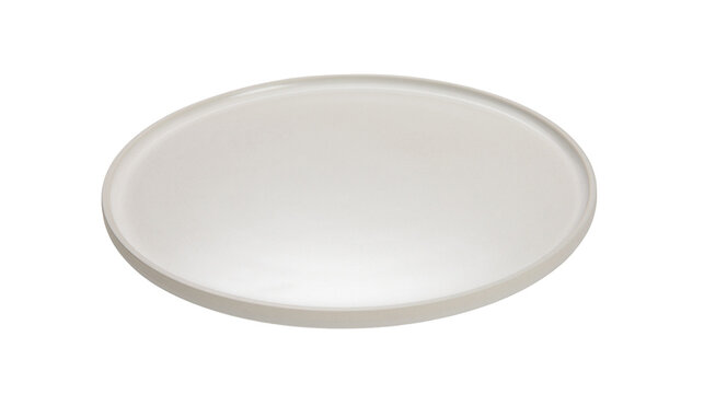 Round ceramic plate with subtle rim detail