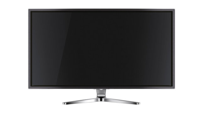 Modern flat screen computer monitor with silver stand