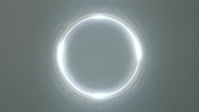 Elegant Glowing Magic Ring with Shimmering Particle Energy Trails, Motion Graphics Full HD Background Loop