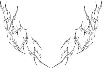 Fototapeta premium tribal cybersiglism tattoo design