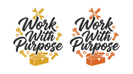 Labor day work with purpose typography tools toolbox and holiday celebration graphics © MahfuzurRahman