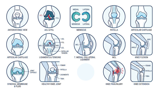 Knee Anatomy and Joint Diagrams: Ligaments, Cartilage, Meniscus, and Pain