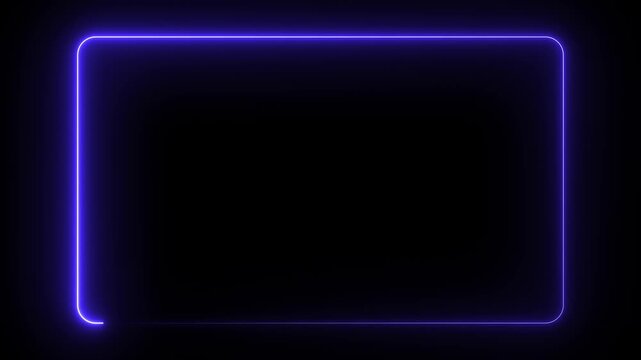 Animation of glowing neon rectangles abstract background. abstract glowing blue neon rectangle border frame. tow ton rectangle picture frame concept. 4k