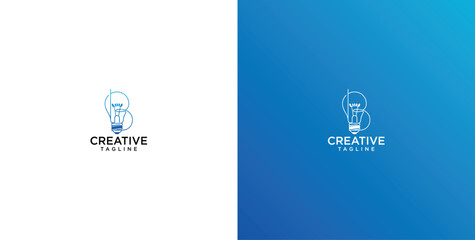 Letter B Lightbulb Logo Template for Creative Agency and Innovation Business © micky_adb02
