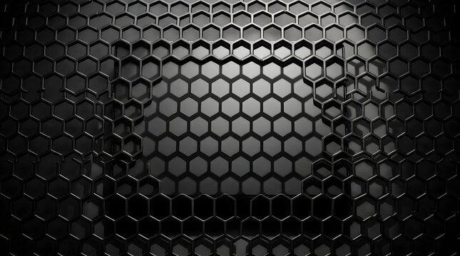 Hexagonal mesh casts shadows dat showcasing modern professional aesthetic abstract background