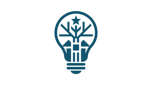Eco friendly light bulb logo design.