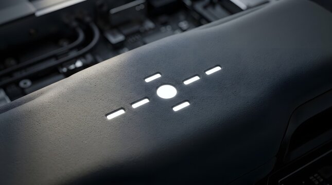 White indicators in silicone cha showcasing modern professional aesthetic abstract background