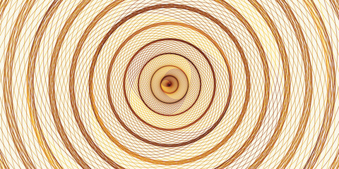 Fototapeta premium Abstract Spiral Lines Pattern in Warm Brown and Orange Tones on Beige Background