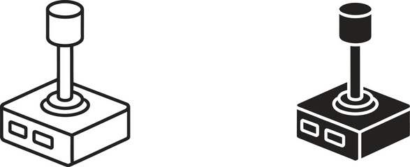 Retro gaming joystick controller icon vector illustration © Rubi