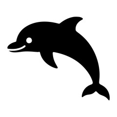 Fototapeta premium dolphin glyph icon
