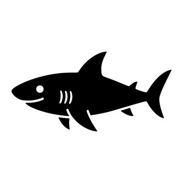 shark glyph icon