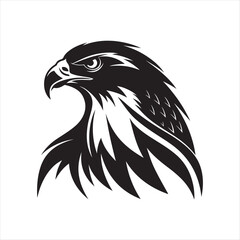 Fototapeta premium majestic falcon vector silhouette clip art abstract logo concept illustration 