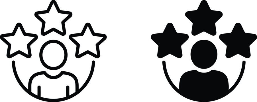 User review feedback star rating icon vector illustration
