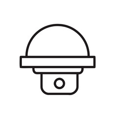 Fototapeta premium A sleek icon of a modern security camera on a wall mount