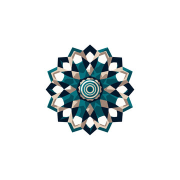 Abstract Geometric Mandala Vector Pattern