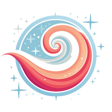 Abstract Flame Swirl Ornament