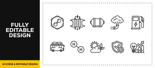 Naklejka premium flat vector illustration line art icon bundle set design focusing on car dashboard engine checks oil alerts automotive repairs maintenance indicators and warnings elements UI