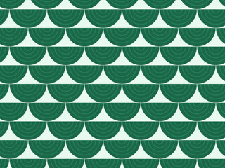Seigaiha Japanese Scale Pattern Traditional Wave Design © iushakovsky