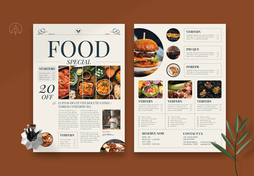 Spacial Food Flyer Layout