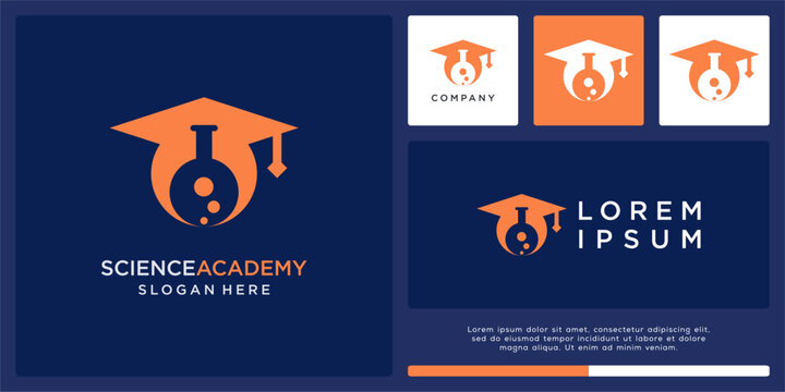 Science academy logo design template