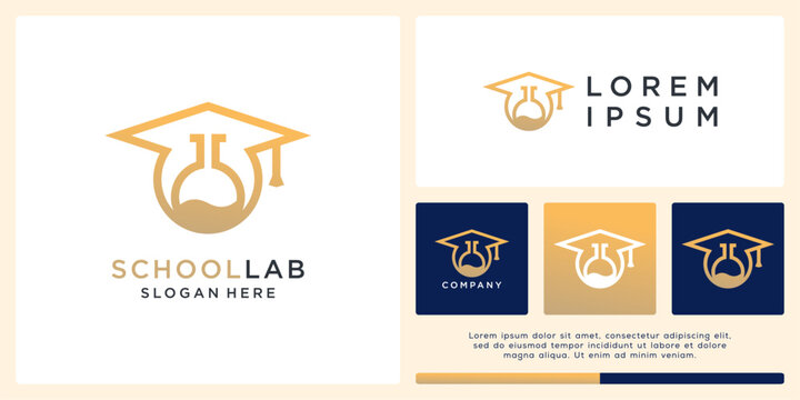 School lab logo design template