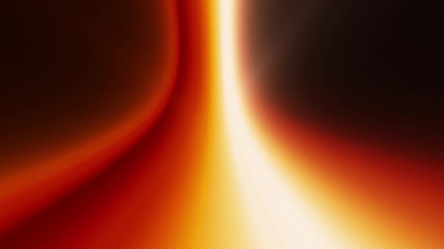 Abstract orange and gold liquid 3D wave corridor backdrop with moving smooth curves loop