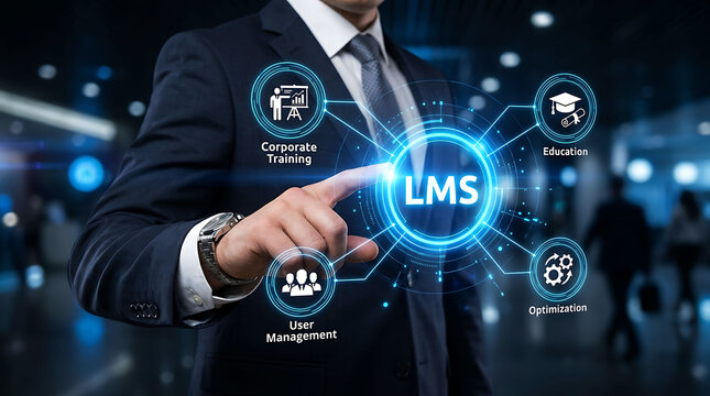 LMS Learning Management System Digital Education Corporate Training Platform Interface