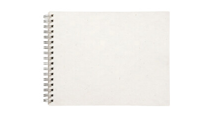 Blank Craft Paper Spiral Notebook Top View on Transparent Background