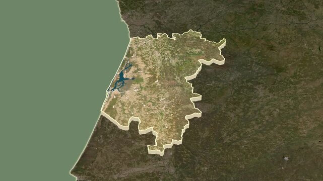 Aveiro District - Mainland Portugal Geographic Region Map