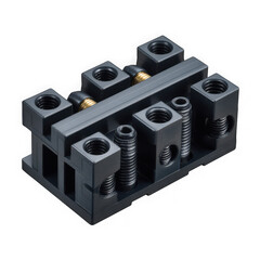 Obraz premium Black lego connector block with studs