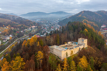 Baszta zamek, Muszyna, jesień 2023 © Maciej G. Szling