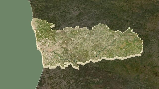 Porto District - Mainland Portugal Geographic Region Map
