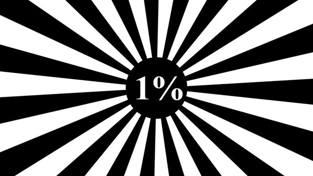 Comic retro background. Sunburst, radial, sunlight, 15% ,circus, stripe background rotation Fantastic tunnel .Wallpaper with black and white shapes.4k animation video ...