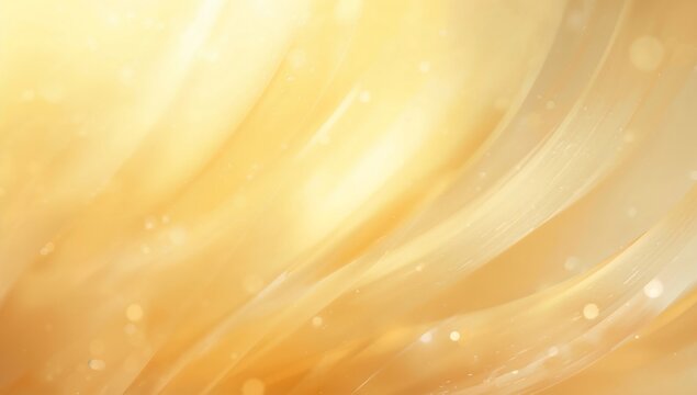 Abstract golden flowing wavy background with soft light particles abstract background particles movement