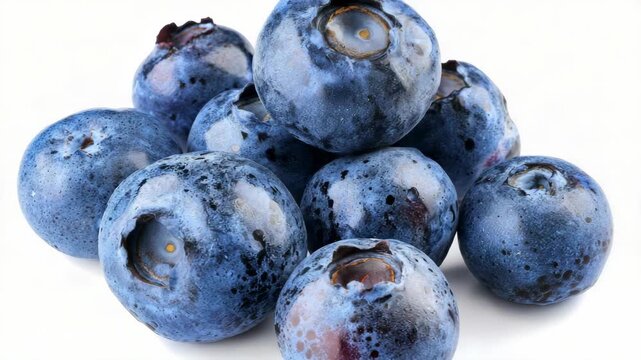 A pile of juicy, ripe blueberries