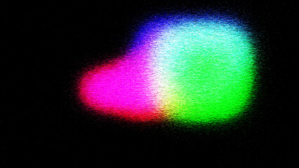Digital noise creates light spots in darkness with bright pixels form © rashelrs43