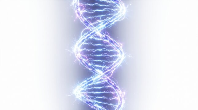 genetic dna electric bioelectric biological molecular genomics biotech science research genetic code molecule cellular biology biochemistry electrical impulse bio gen informational