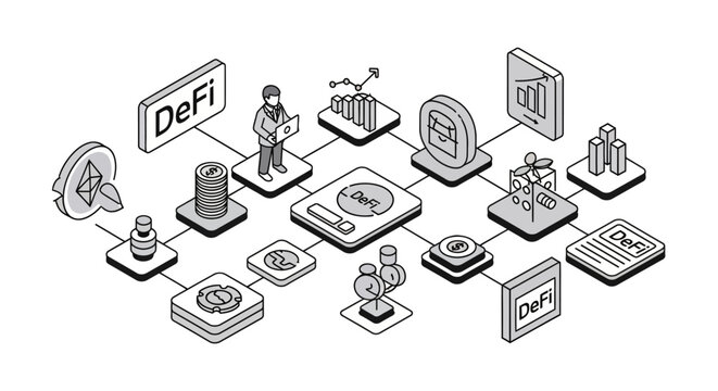 Isometric Tech Icons Vector Illustration